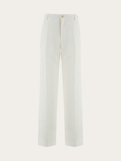 FERRAGAMO Silk and viscose tailored trouser