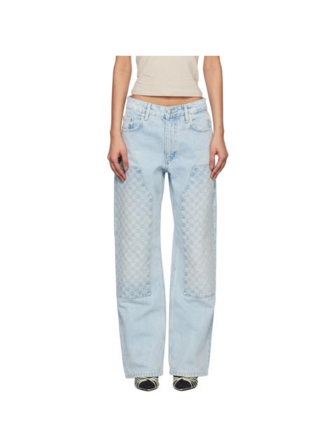 MISBHV Blue Monogram Carpenter Jeans