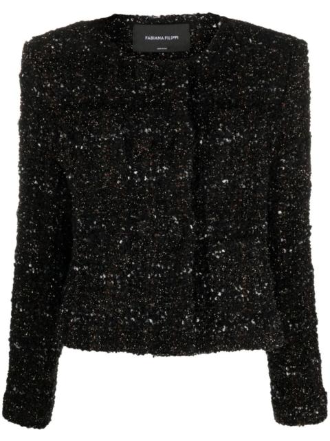 FABIANA FILIPPI collarless tweed jacket