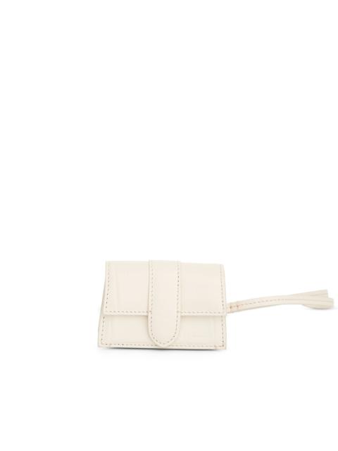 JACQUEMUS Le Porte Bambino Leather Pouch in Light Ivory