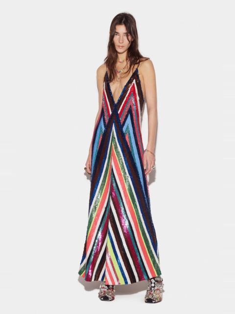 DSQUARED2 RAINBOW MAXI DRESS