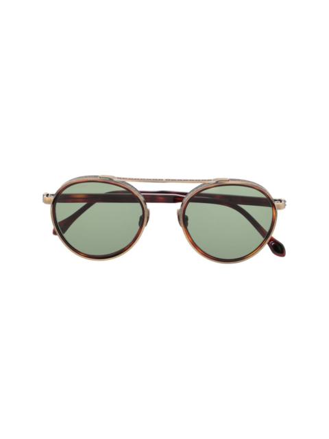 MATSUDA double-bridge round-frame sunglasses