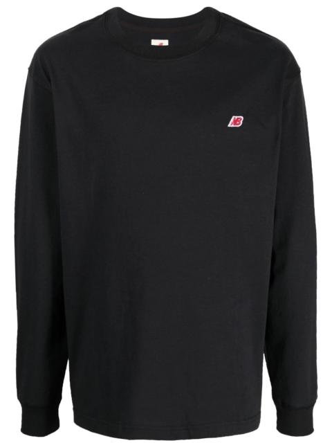 cotton logo-patch sweatshirt