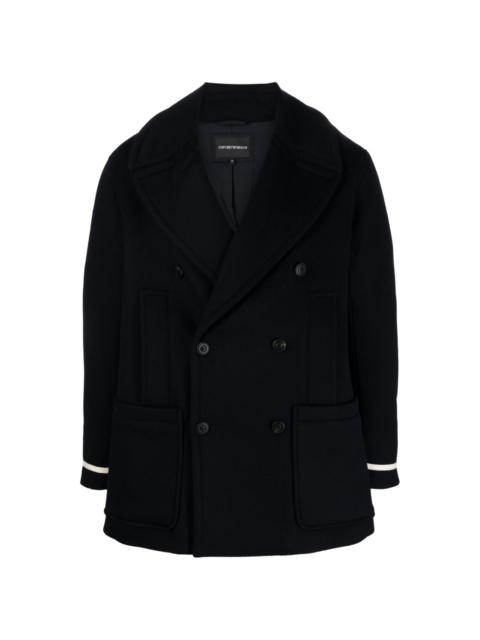 EMPORIO ARMANI double-breasted wool coat