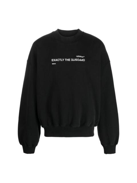 slogan-print sweatshirt