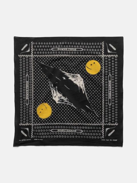 Kapital Fastcolor Selvedge Bandanna (Mirrored Fuji PROFILE RAINBOWY) Black