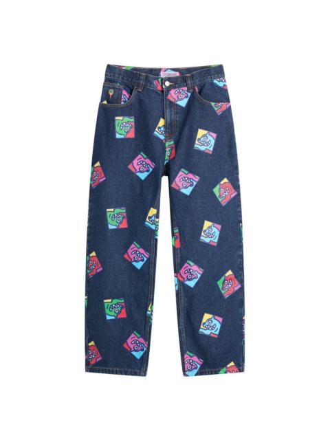 ICECREAM ICECREAM Running Dog Tile Loose Straight Jeans