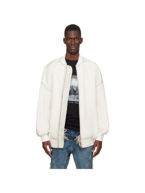 Rick Owens DRKSHDW Off-White Temple Jumbo Denim Flight Jacket