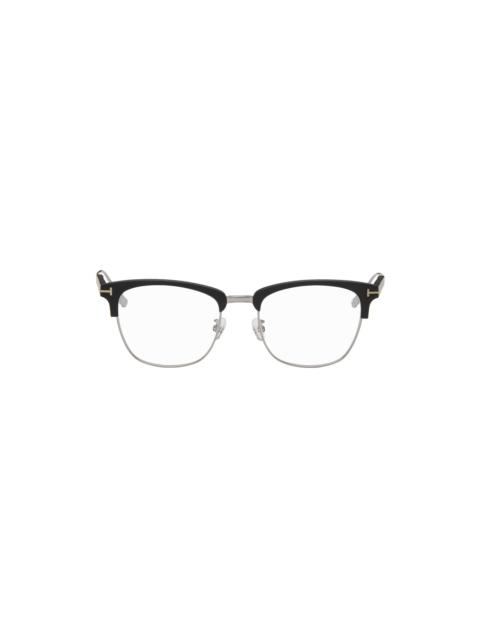 Black & Silver Browline Glasses