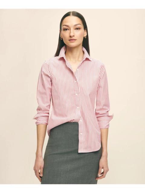Brooks Brothers Classic Fit Stretch Supima® Cotton Non-Iron Bengal Stripe Dress Shirt