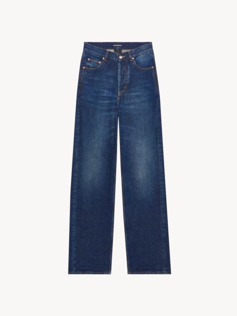 SAINT LAURENT V-WAIST LONG BAGGY JEANS