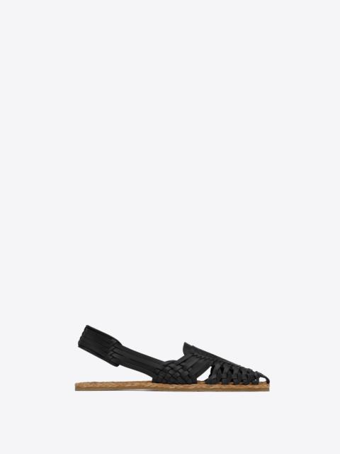 SAINT LAURENT sidi sandals in smooth leather