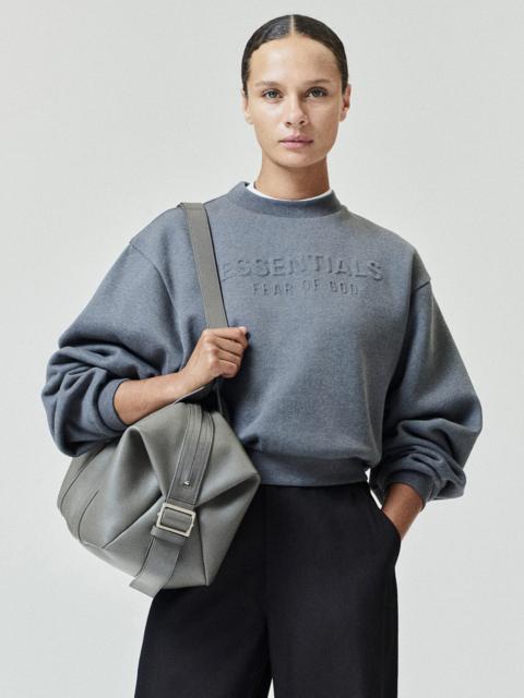 ESSENTIALS Womens Embossed FW26 Modern Cropped Crewneck