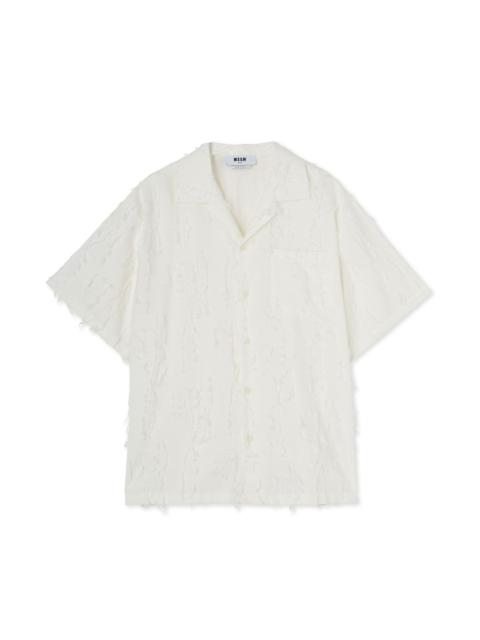 MSGM Jacquard fil coupè bowling shirt