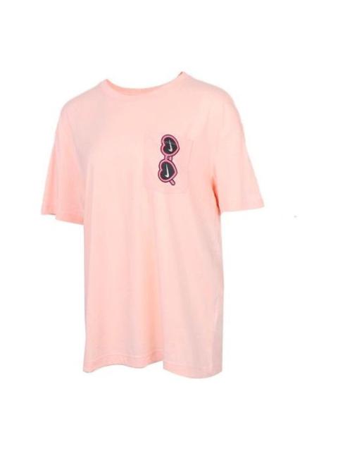 Nike (WMNS) Nike Sportswear Love Sunglasses Printing Pocket Short Sleeve Washed 'Coral Red' CU9700-664