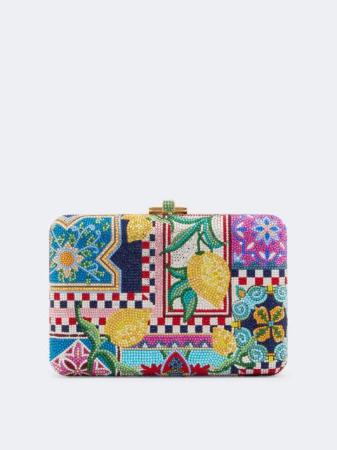 JUDITH LEIBER Slim Slide Ceramica embellished clutch