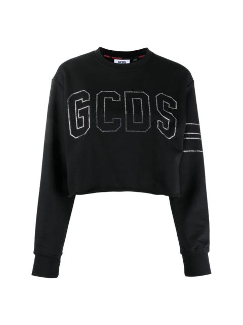 GCDS crystal-logo cropped jumper