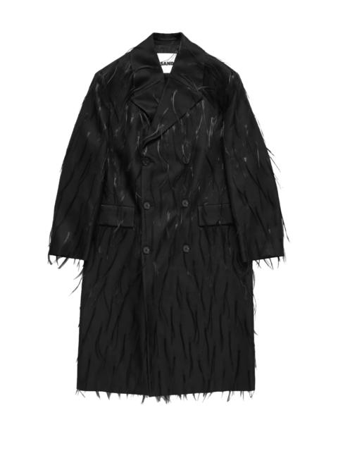 Jil Sander Jil Sander Spaced Out Nylon Fur Coat Black