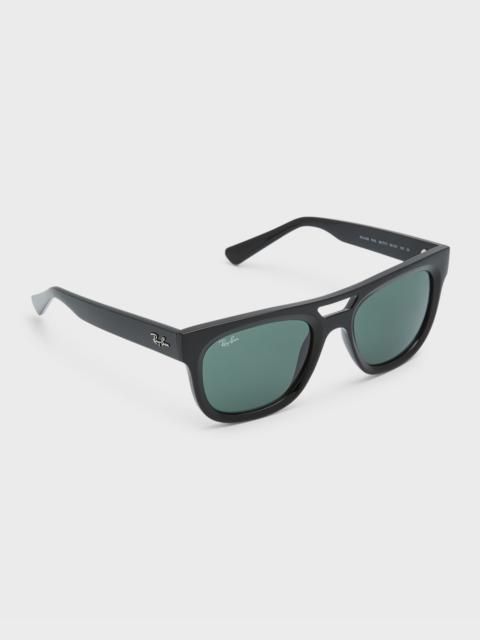 Ray-Ban Phil Beveled Acetate Aviator Sunglasses, 54MM