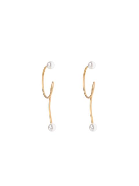 Cult Gaia Tazia pearl-embellished twisted hoop earrings