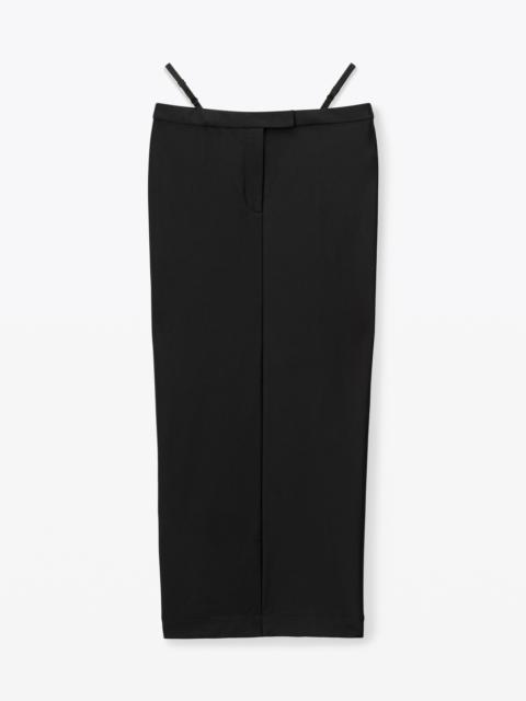 fitted long skirt in stretch tailoring