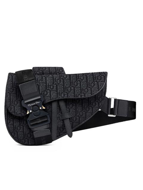 Dior Saddle Bag in Black Dior Oblique Jacquard