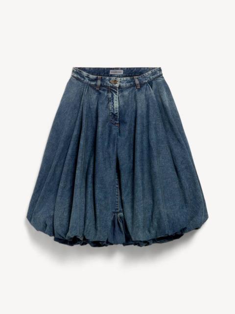 BALENCIAGA Women's Balloon Shorts in Dirty Vintage Blue