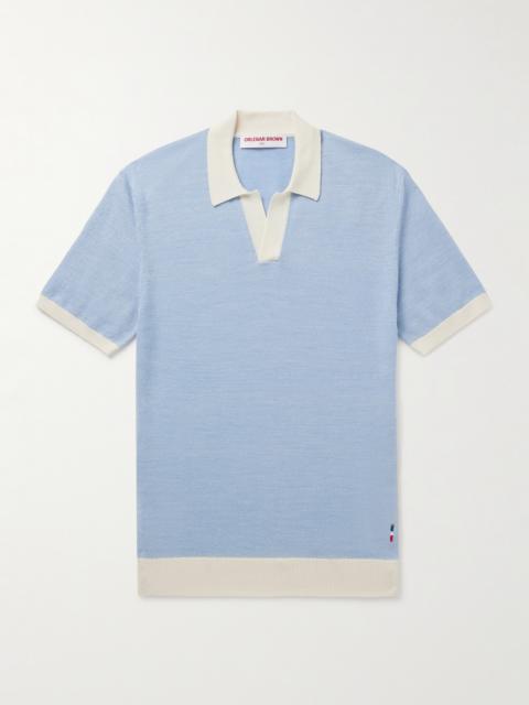 ORLEBAR BROWN Horton Slim-Fit Wool and Cotton-Blend Polo Shirt