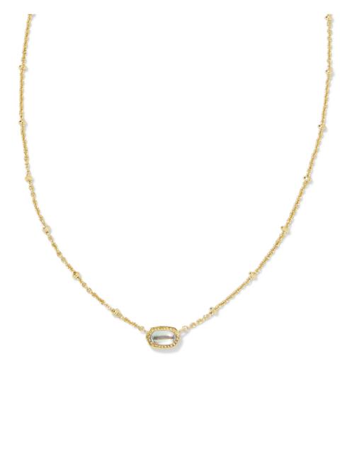 KENDRA SCOTT Mini Elisa Gold Satellite Short Pendant Necklace in Dichroic Glass