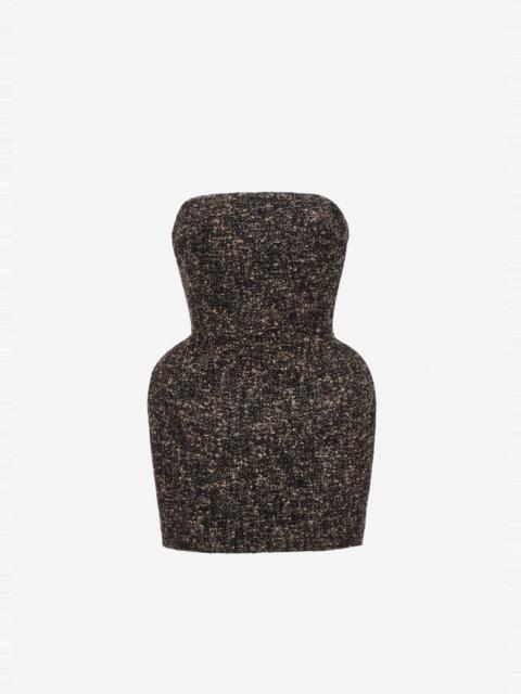 MAGDA BUTRYM Strapless mini dress in brown
