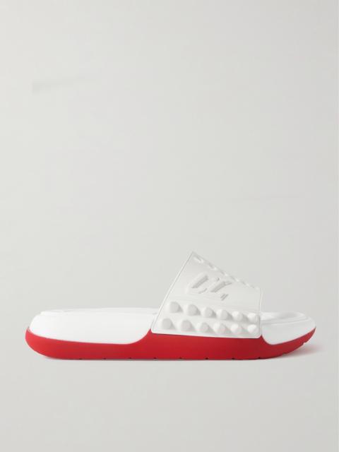 Christian Louboutin Take It Easy Donna Spiked Rubber Slides