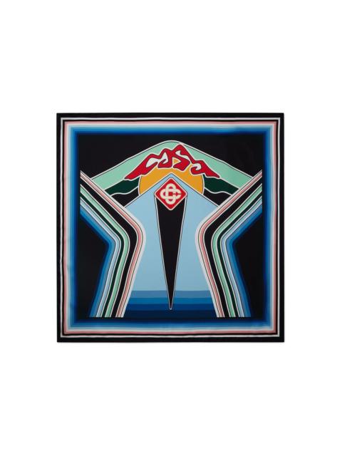CASABLANCA Graphic Mountain Large Silk Scarf | Casablanca Paris