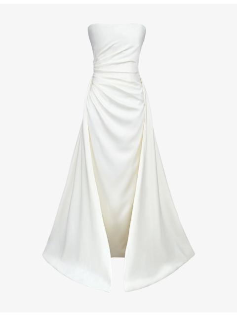 House of CB Sabrina Strapless Satin Bridal Gown