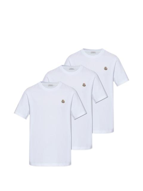 logo-patch T-shirt (set of three)