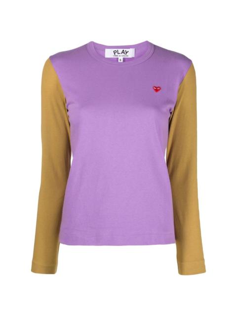 Comme des Garçons PLAY two-tone knitted jumper