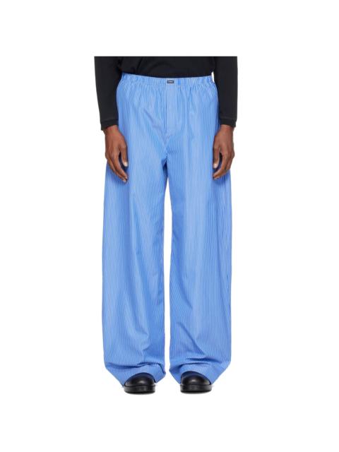 VETEMENTS Blue Stripe Pyjama Pants