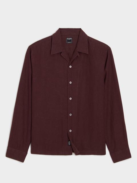 TODD SNYDER Cropped Sea Soft Irish Linen Camp Collar Shirt