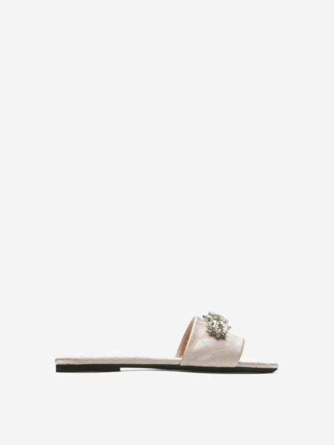 N°21 CRYSTAL-EMBELLISHED SLIDE SANDALS