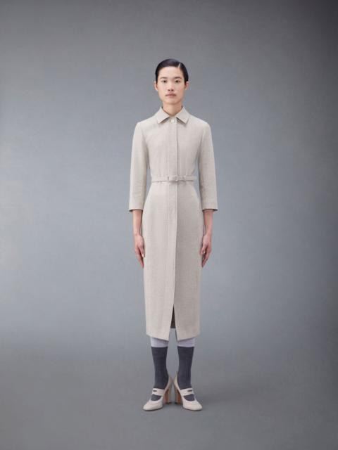 Thom Browne Wool Flannel Bal Collar Pencil Dress