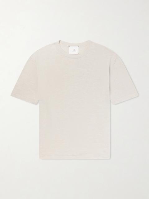 The Elder Statesman Lenny Ribbed Wool, Silk and Linen-Blend T-Shirt