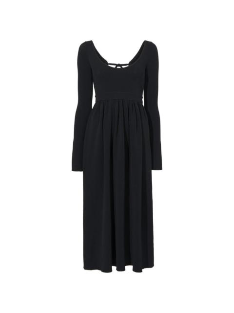 long-sleeve knitted dress