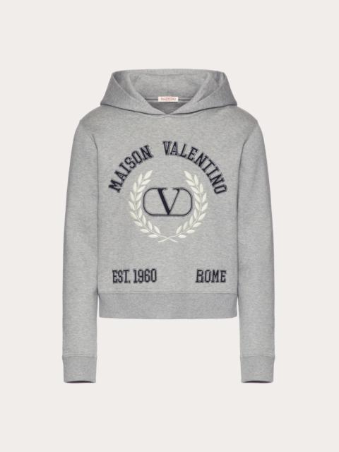 Valentino MAISON VALENTINO EMBROIDERED COTTON SWEATSHIRT