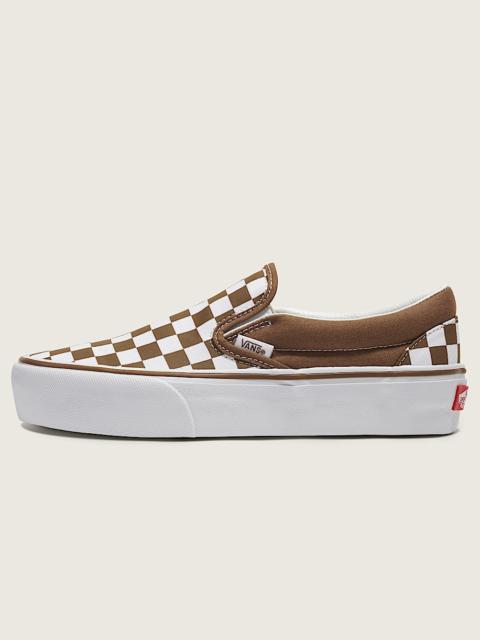 Vans Classic Slip-On Platform Checkerboard Shoe