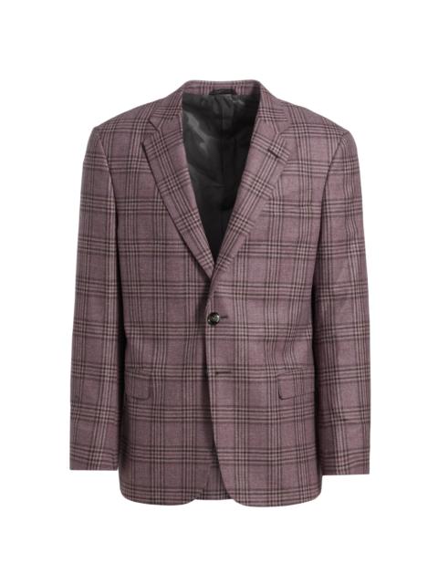 GIORGIO ARMANI Men's Plaid Tailored Wool Jacket - Dusty Rose