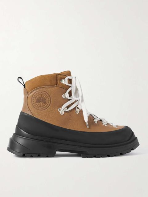 Journey Rubber and Nubuck-Trimmed Full-Grain Leather Hiking Boots
