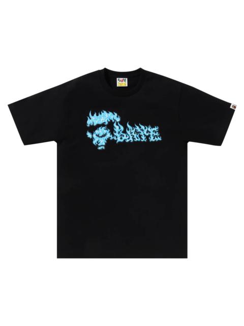 BAPE Flame Ape Face Tee 'Black/Blue'