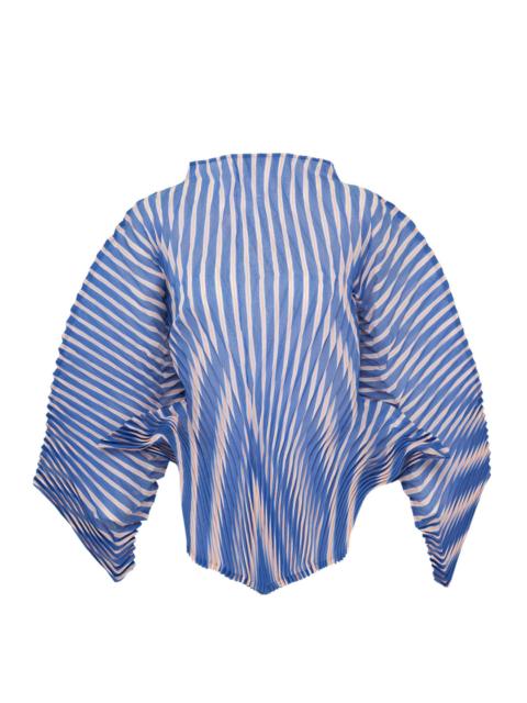 ISSEY MIYAKE Hand Pleated Striped Top