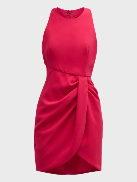 Black Halo Brett Draped Sleeveless Dress
