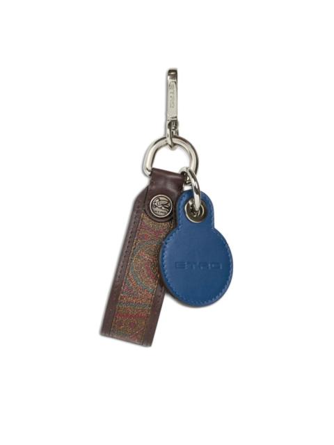 Etro Arnica paisley-pattern leather keyrings