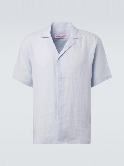 ORLEBAR BROWN Maitan linen bowling shirt